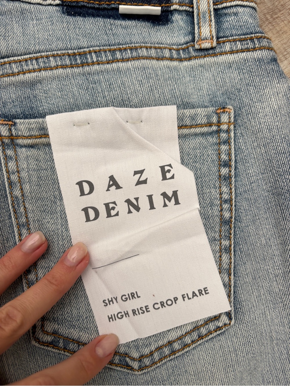 Daze Women's Light Distressed Flare Jeans - Picture 7 of 7